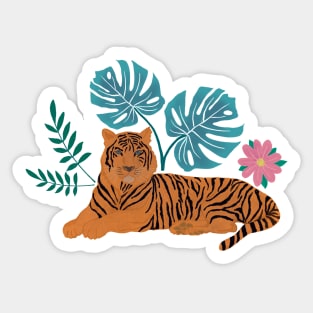 Tropical Jungle Tiger Sticker